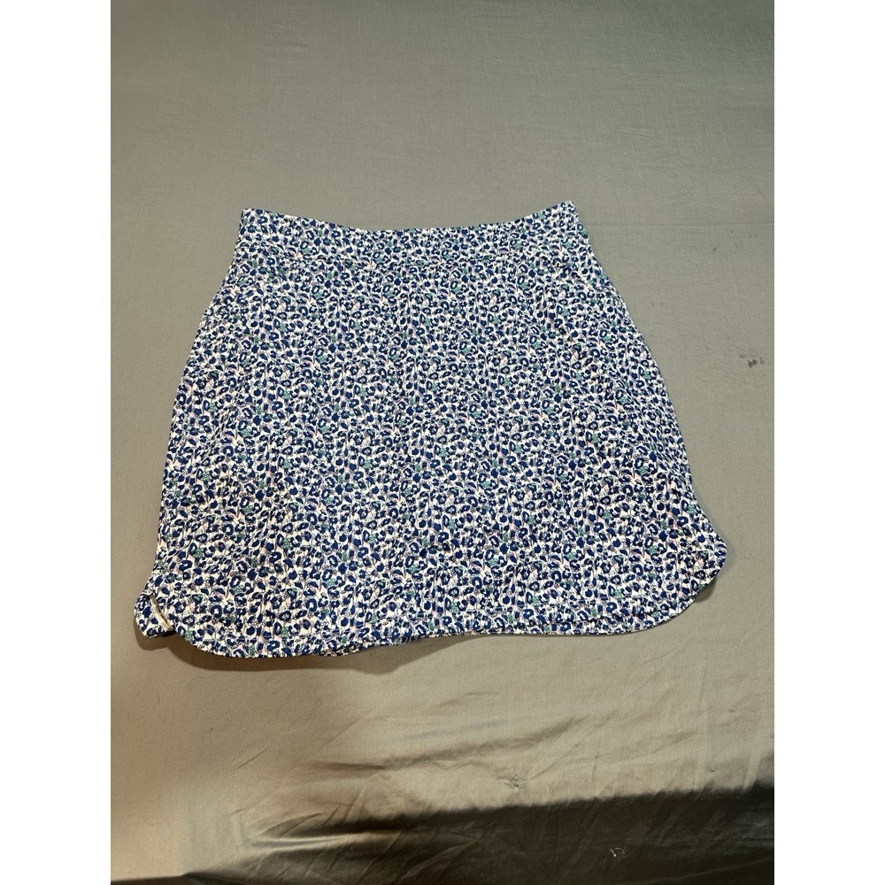 Peter Millar Blue Floral Skort/Skirt L UPF 50+ Golf/Tennis